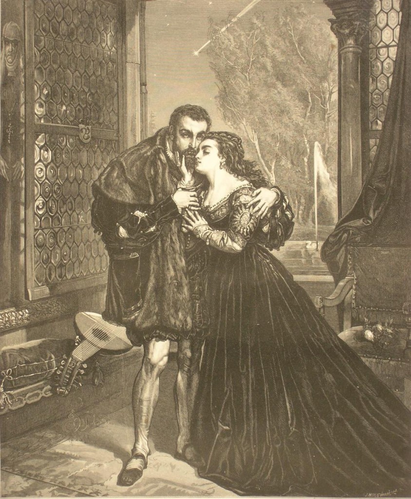 RENESANS Zygmunt August i Barbara Radziwiłłówna - drzeworyt Jana Matejki, 1871 r.